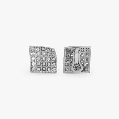Roberto Coin Byzantine Barocco 18K White Gold Diamond Clip Earrings 7771948AWERX
