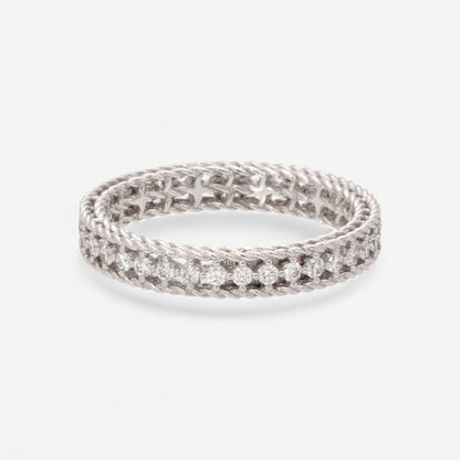 Roberto Coin Princess 18K White Gold and Diamond Ring Sz. 6.5 7771359AW65X