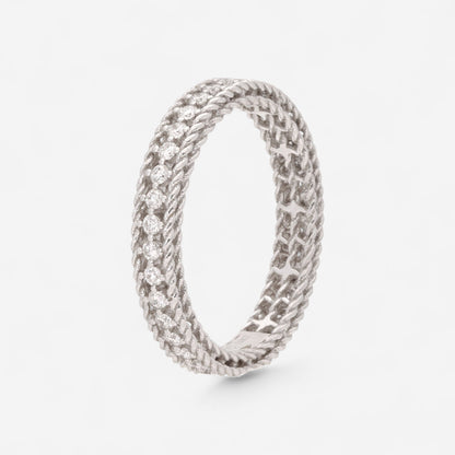 Roberto Coin Princess 18K White Gold and Diamond Ring Sz. 6.5 7771359AW65X