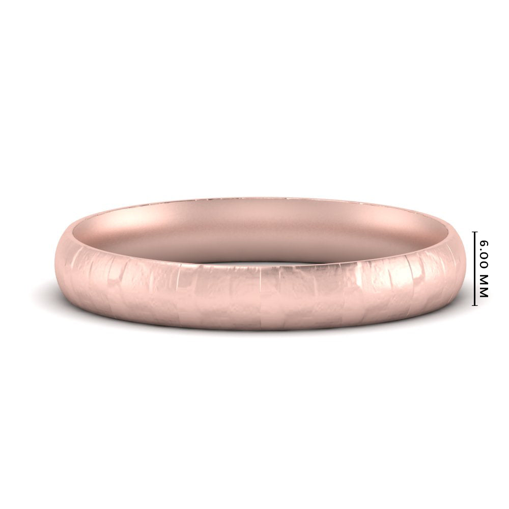 5 Mm Lightweight Rock Texture Mens Wedding Band
