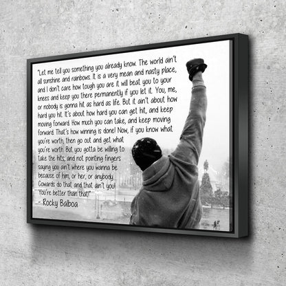 Rocky Balboa Motivational Canvas Wall Art