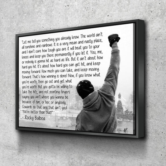 Rocky Balboa Motivational Canvas Wall Art