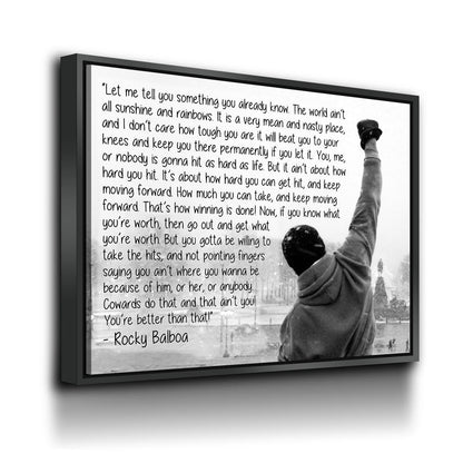 Rocky Balboa Motivational Canvas Wall Art