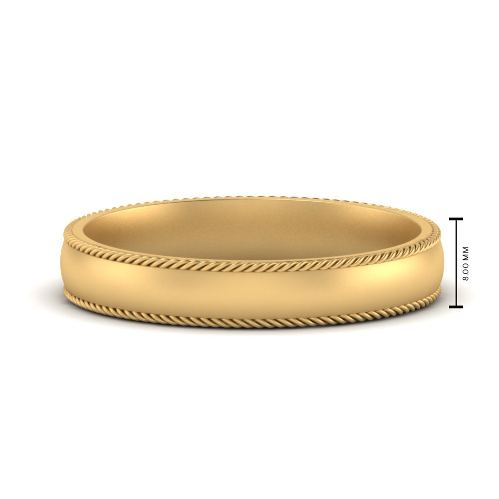 Rope Design Comfort Fit Mens Band