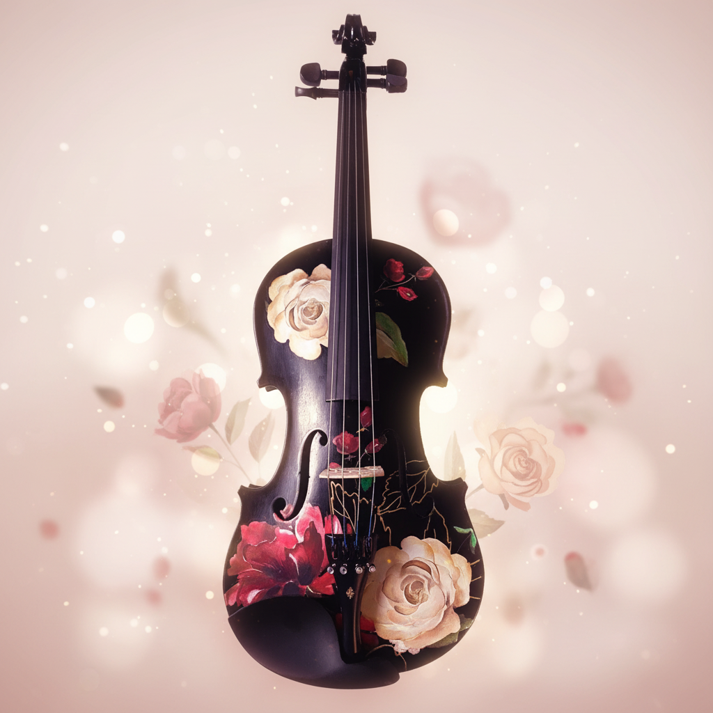 Rose Black Violin Outfit 1/2
