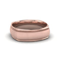 Rose Gold Milgrain Square Band Ring