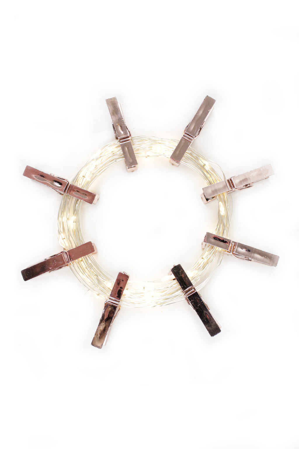 36 LED Rose Gold Photo Clip String Light- Battery Operated