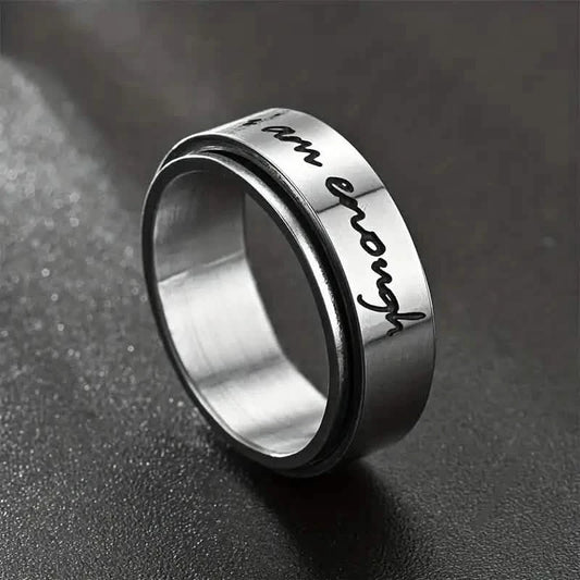Rotatable Stainless Steel Anxiety Ring