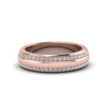Beveled Edge Matte Eternity Mens Engagement Ring