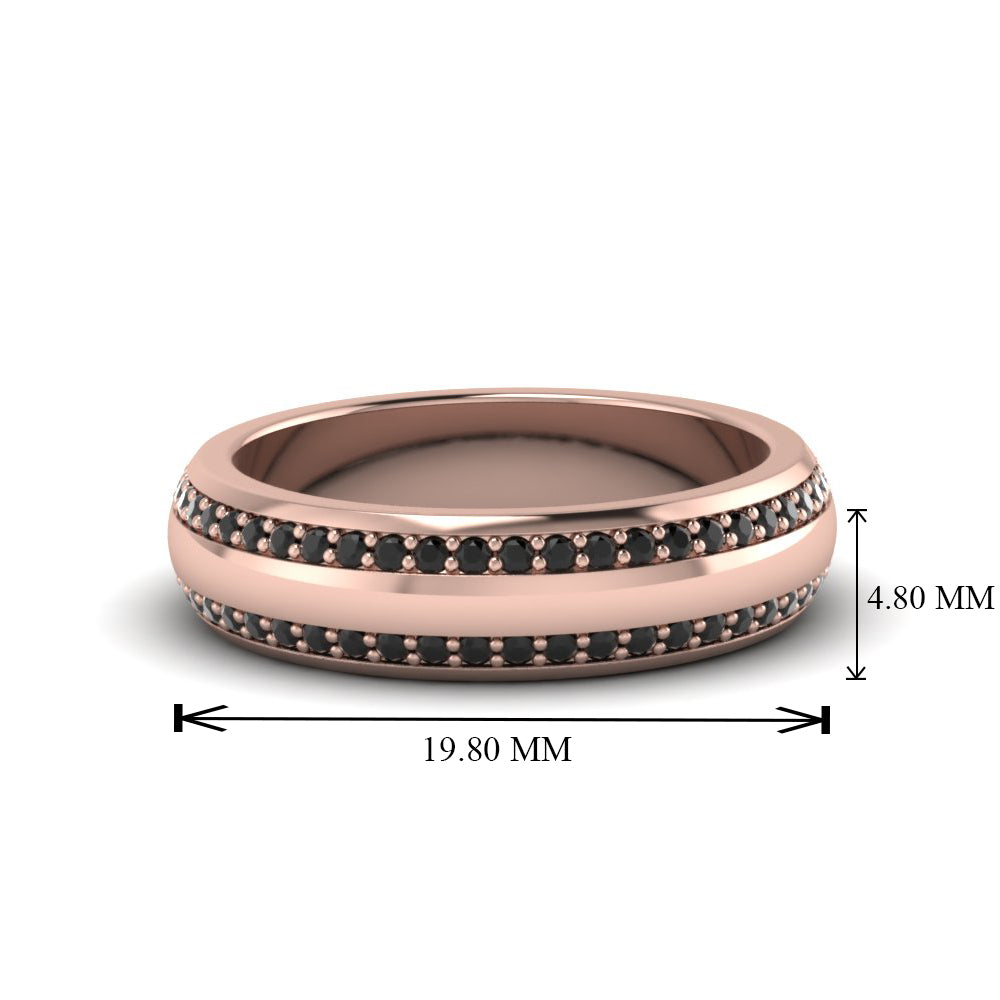 Beveled Edge Matte Eternity Mens Engagement Ring