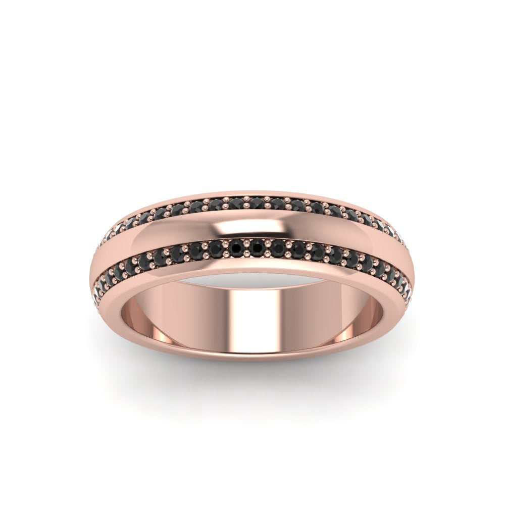 Beveled Edge Matte Eternity Mens Engagement Ring
