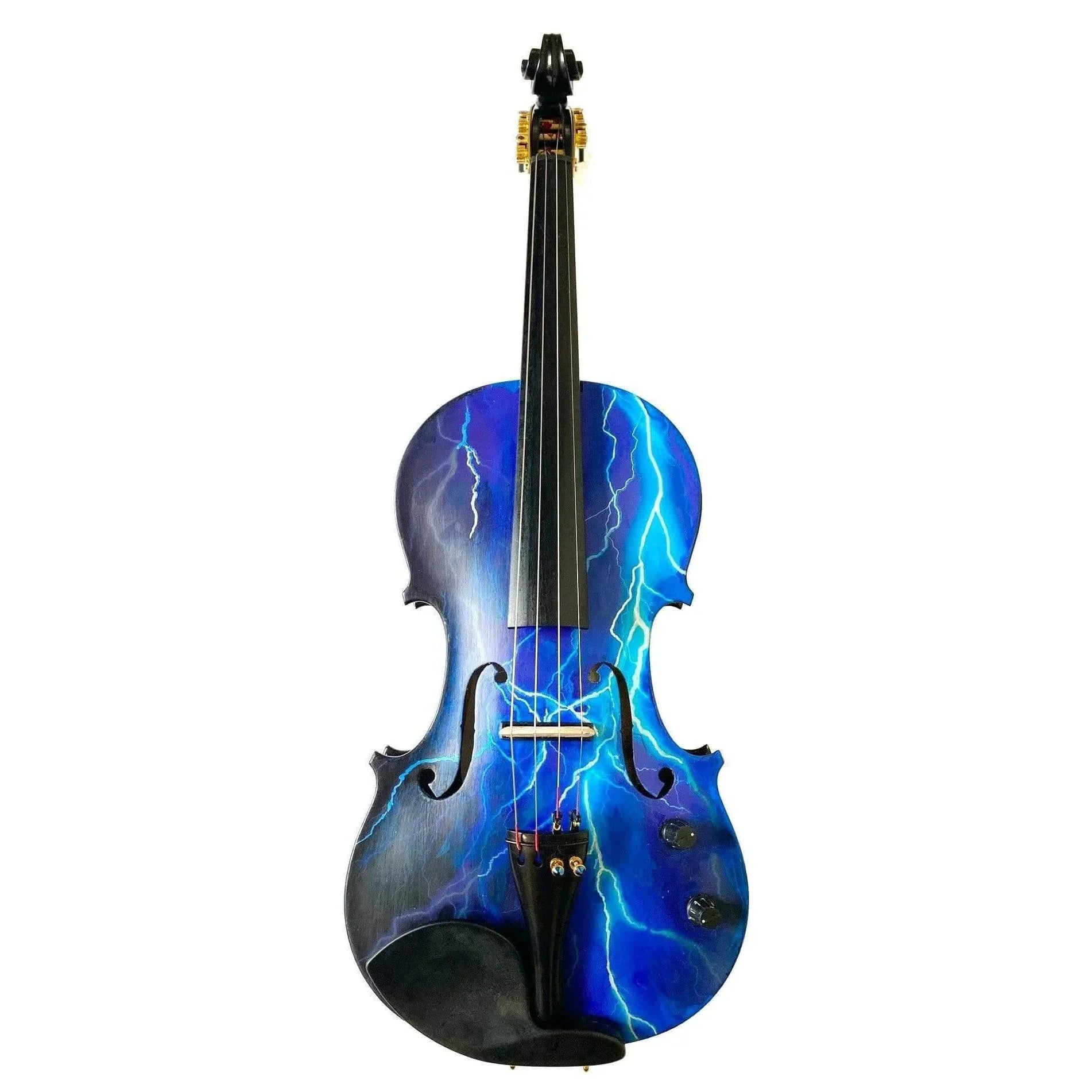 Electric Blue Lightning Violin
