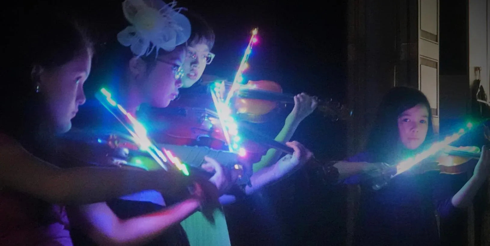 Rozanna's Multi Color Viola Glow Bow with 8 LIGHT SETTINGS