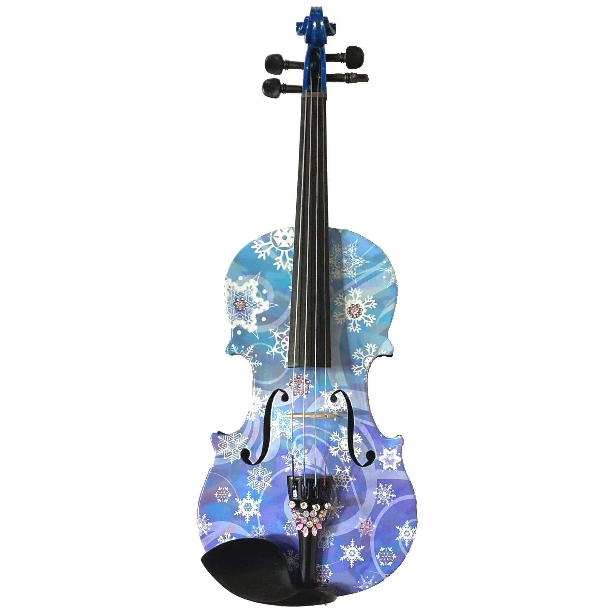 Snowflake Bling Violin Outfit with White Glow Bow