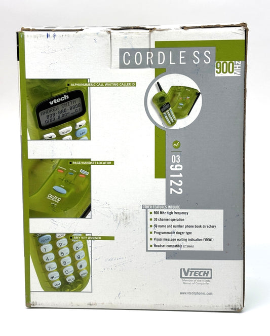 Vtech VT 9122 Cordless Phone 900 MHz Translucent Green Y2K 90s Vintage New