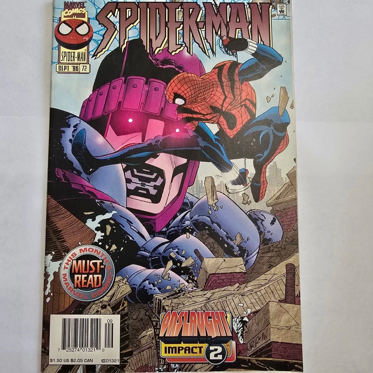 Spider-Man #72 Marvel Comic 1996 Onslaught Impact Part 2