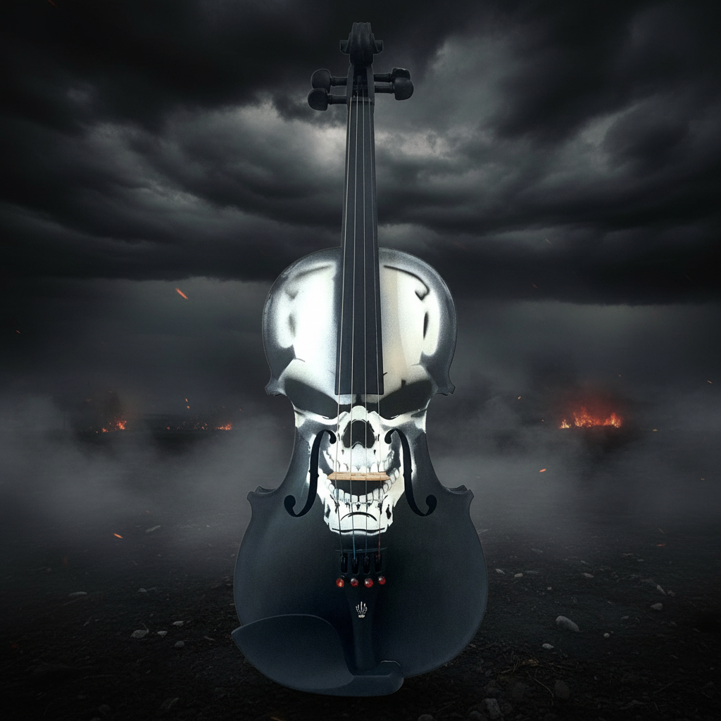 Scourge of War Skull Violin Outfit