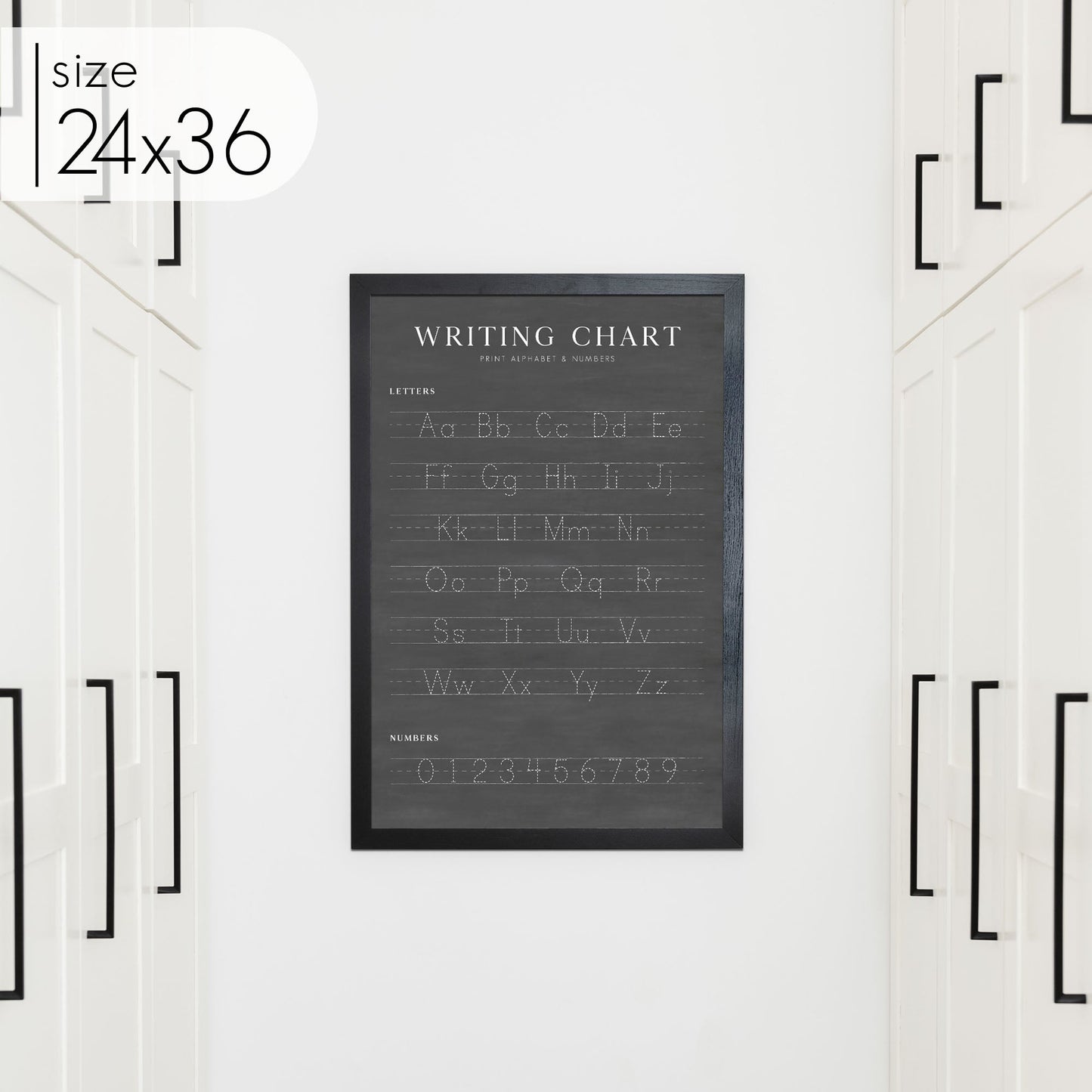 Chalkboard Print Writing Chart