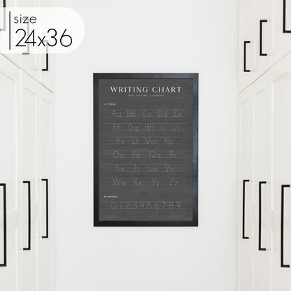Chalkboard Print Writing Chart