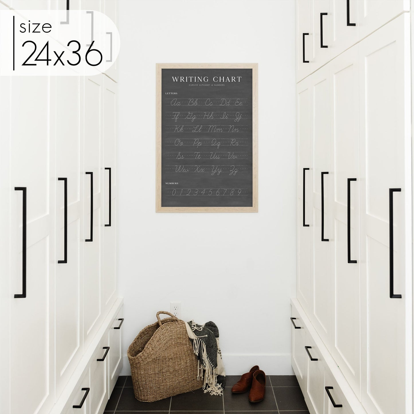 Chalkboard Cursive Writing Chart