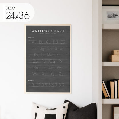 Chalkboard Print Writing Chart