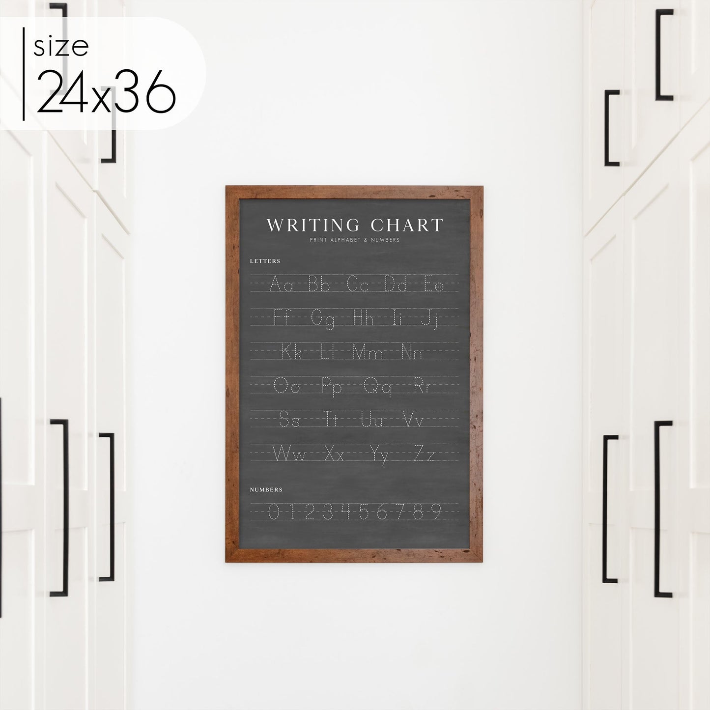 Chalkboard Print Writing Chart