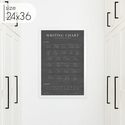 Chalkboard Cursive Writing Chart