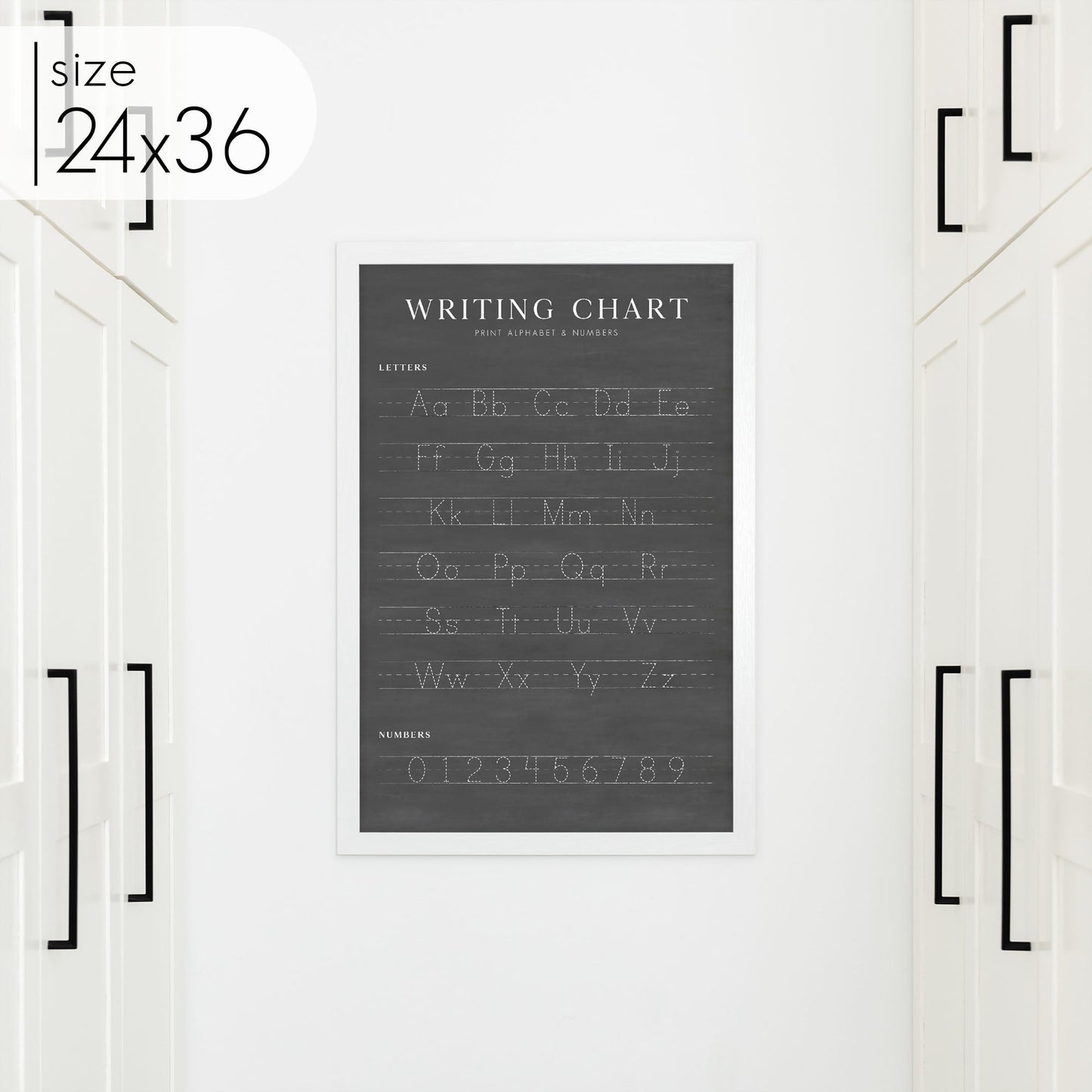 Chalkboard Print Writing Chart