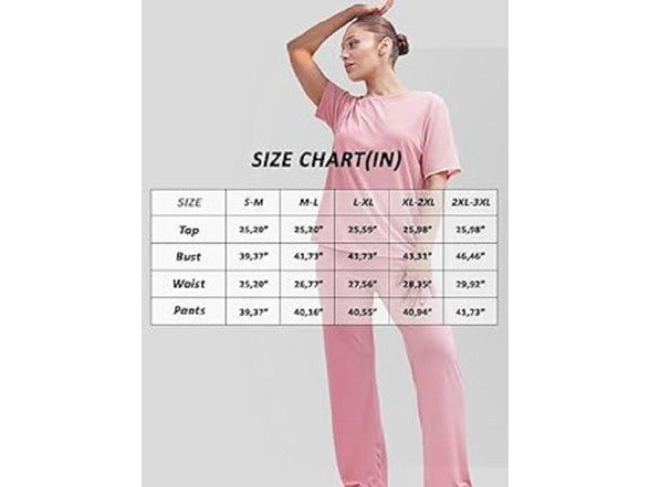 Talmont Women's Pajama 2-Piece Lounge Set, Short Sleeve Shirt & Pants, Silky Soft Sleepwear