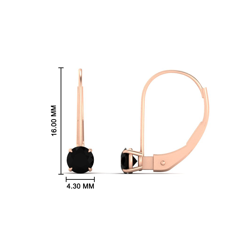 Small Round Diamond Studs Lever Back Earring