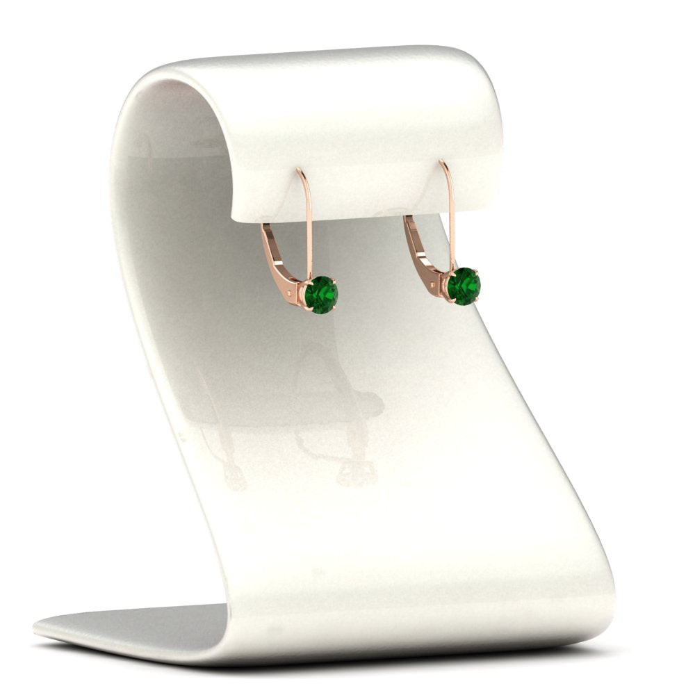 Small Round Diamond Studs Lever Back Earring