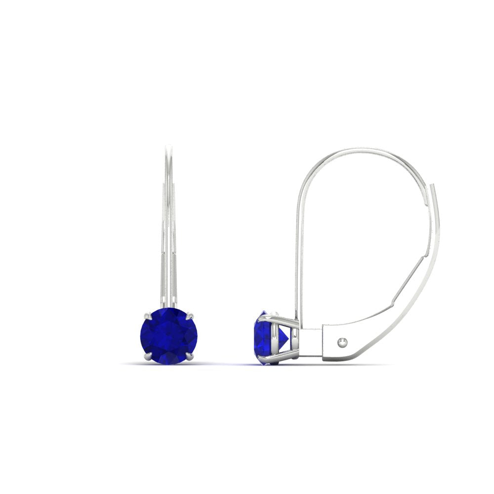 Small Round Diamond Studs Lever Back Earring
