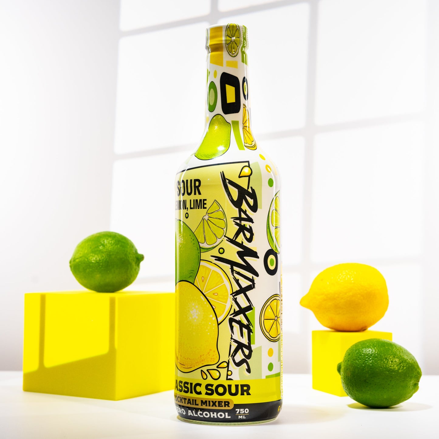 BarMixxers Classic Tavern Sour Beverage Mixer | Ultra-Premium Craft Syrup with Velvety Foam & Turbinado Sugar | All-In-One | 750 ML