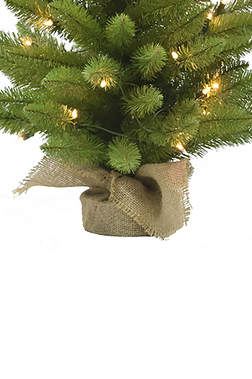 3' Prelit Tabletop Christmas Tree with Burlap Base