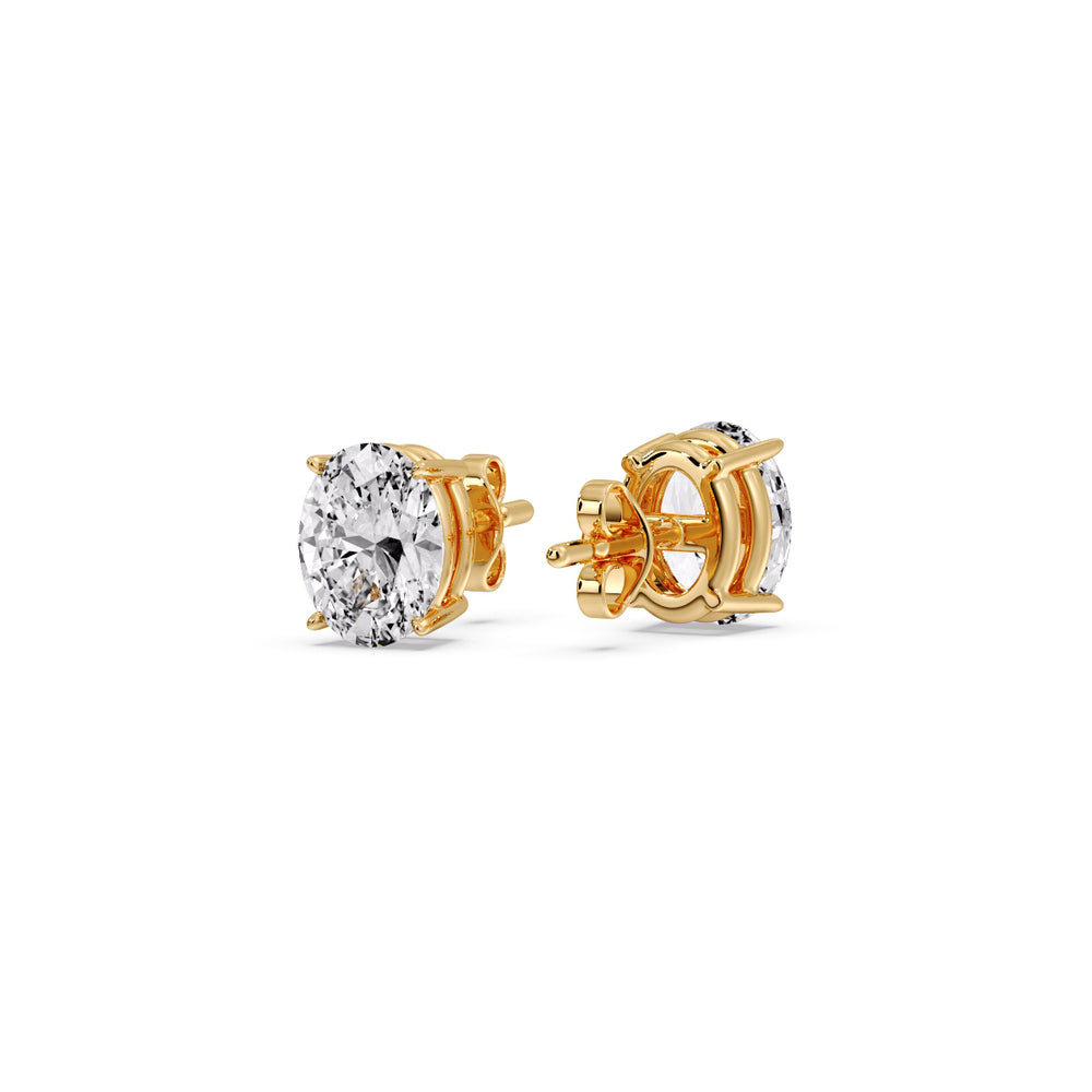 Stud Earring Basket Oval Shaped