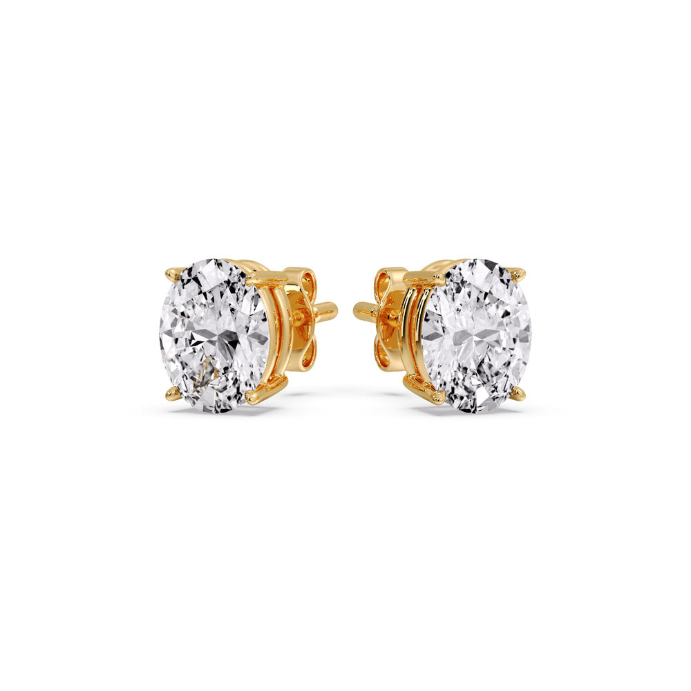 Stud Earring Basket Oval Shaped