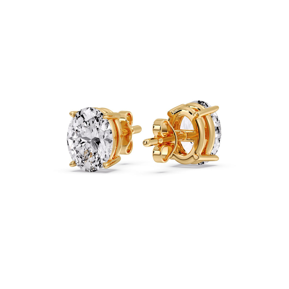 Stud Earring Basket Oval Shaped