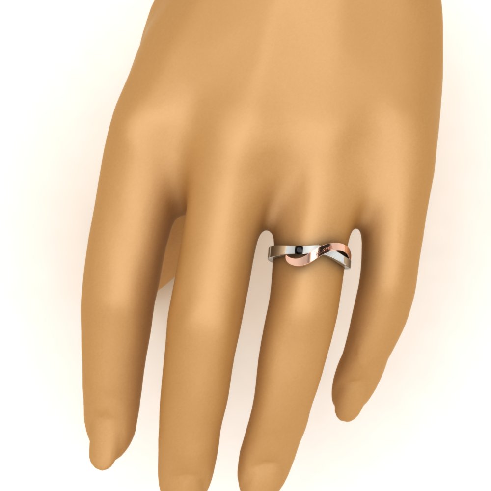 Swirl Love Mens Wedding Ring