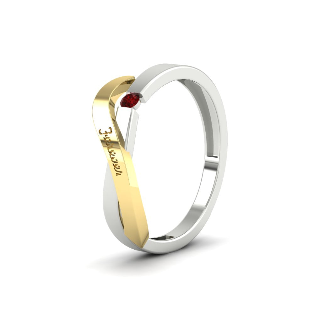 Swirl Love Mens Wedding Ring