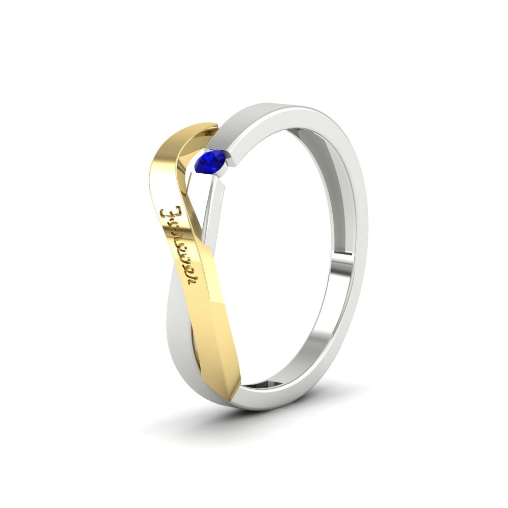 Swirl Love Mens Wedding Ring