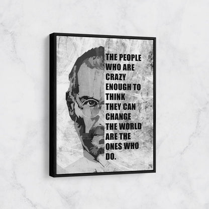 The People Who Are Crazy Enough Canvas Wall Art - Steve Jobs Quote