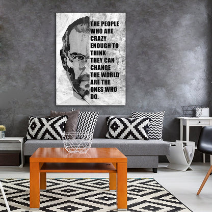 The People Who Are Crazy Enough Canvas Wall Art - Steve Jobs Quote