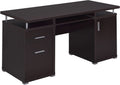55 Inch Modern Wood Desk With 2 Drawers For Home Office
