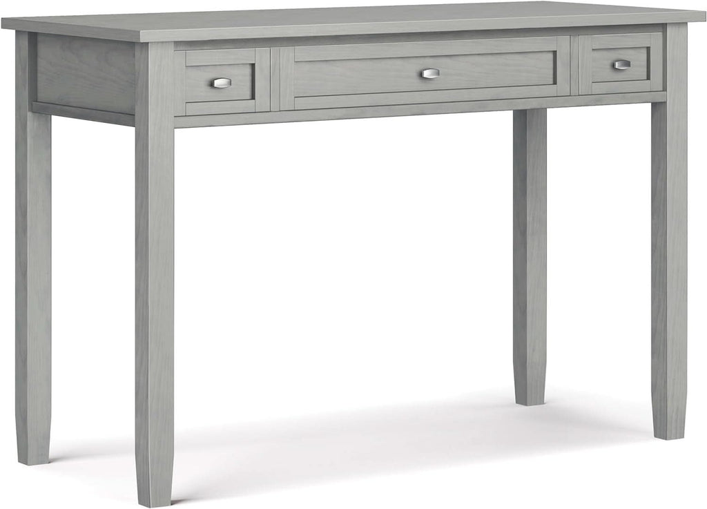 Transitional Solid Wood Writing Desk with Key Features