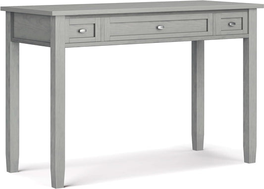 Transitional Solid Wood Writing Desk with Key Features