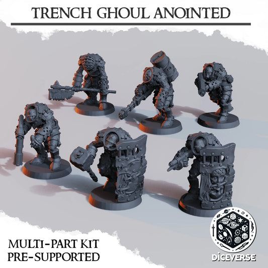 Trench Ghoul Anointed by Diceverse, 28/32mm scale miniature, 60mm Tall, Trench Crusade Proxy