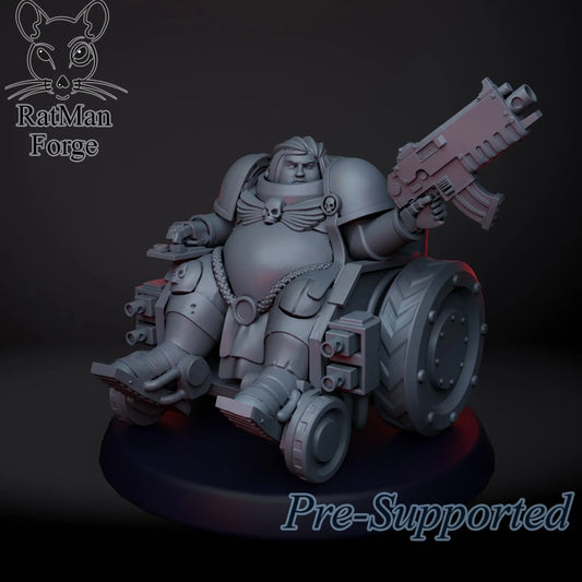 Super Left Hero by Ratman Forge, 28/32mm scale miniature, 54x43mm