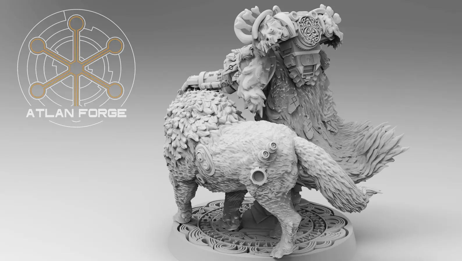 Valen Asgardian Commander by Atlan Forge 28/32mm Scale Miniature, 45mm tall