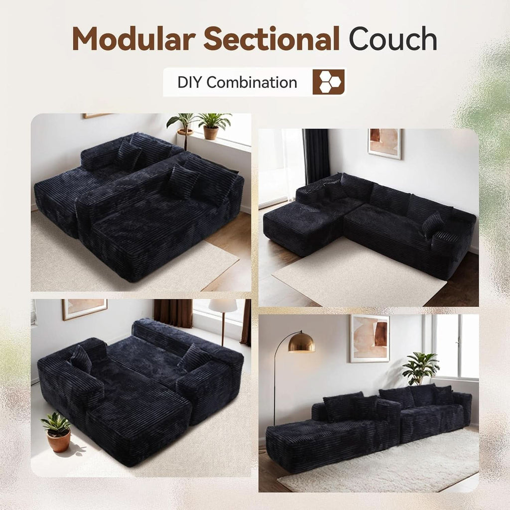 Versatile L Shaped Modular Couch for Living Room