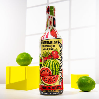 BarMixxers Premium Jalapeño Watermelon Beverage Mixer | All-In-One Craft Syrup | Real Agave, Natural Citrus & Earthy Heat | 750 ML